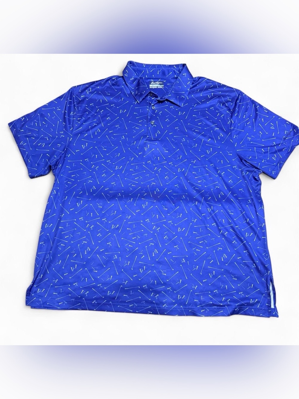 Hogan Royal Blue Golf-Print Polo